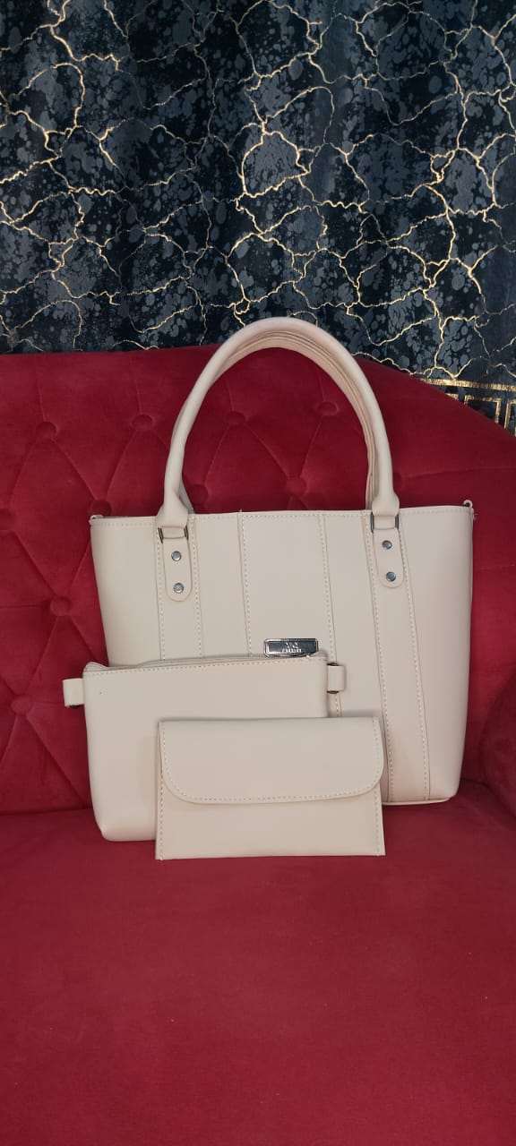 Elegant Beige 3-Piece Women’s Bag Set