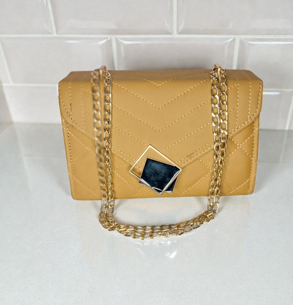 Luxe Chevron Chain Clutch