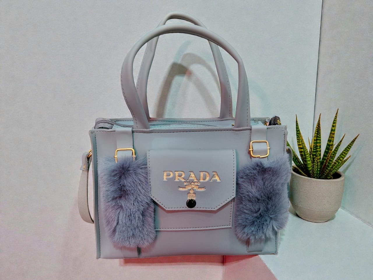 Pom‑Glide Prada Tote