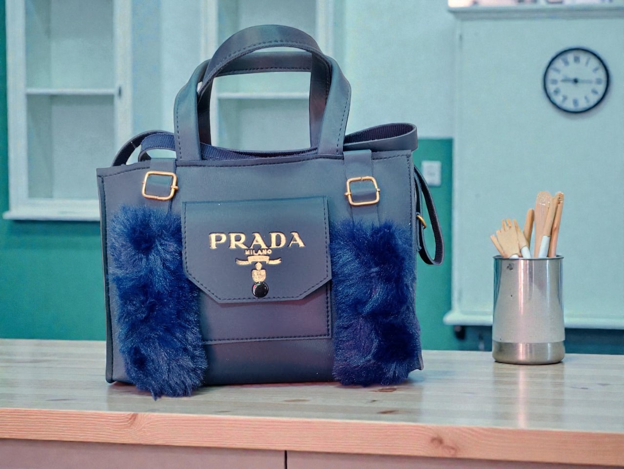 Pom‑Glide Prada Tote